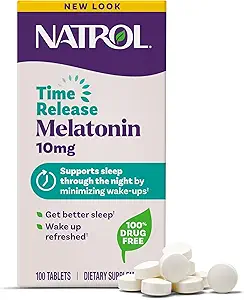 Natrol Advanced Sleep Melatonin 10mg, 休息的饮食补充, 时间释放 Melatonin 平板电脑, 100 时间释放平板电脑, 100 日供应(12页)