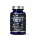 KERAVIVE Hair Priority Complex,120 Capsules with Biotin, Saw Palmetto & Horsetail Extract | Nutritional Support for Healthy-Looking Hair