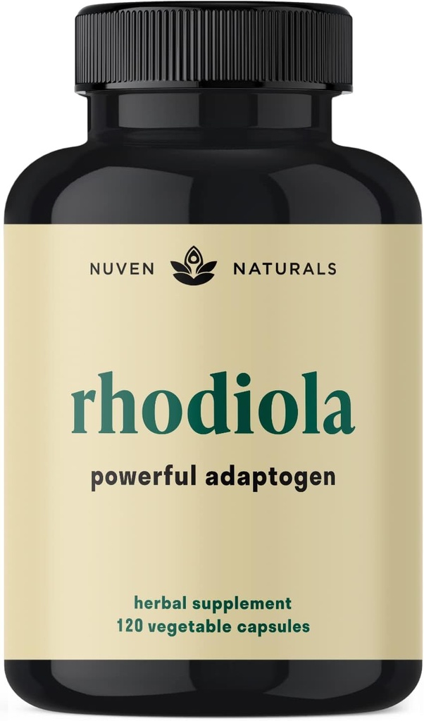 Rhodiola Rosea 600 mg | 60 Servings | Ultra Potent Rhodiola Supplement with 3% Salidroside & 1% Rosavins for Stress Support, Mood Support & Energy - Adaptogens for Calm & Focus - Gluten Free & Non-GMO