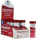 Trace Minerals Magnesium Effervescent - 健康心脏和能源支持补编 - 健康睡眠援助的天然镁补编 - 无糖健康补编 - Raspberry, 8 Tubes (80种服务)