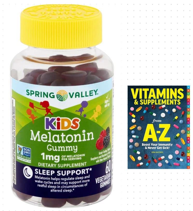 Melatonin for Kids Gummies (1mg) 60 Count - Spring Valley +Better Guide Vitamins Supplements