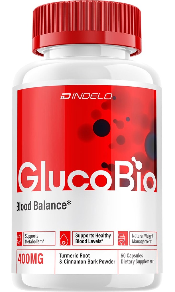 GlucoBio Capsules – Gluco Bio All Natural Daily Support Supplement (1 Pack - 60 Capsules)