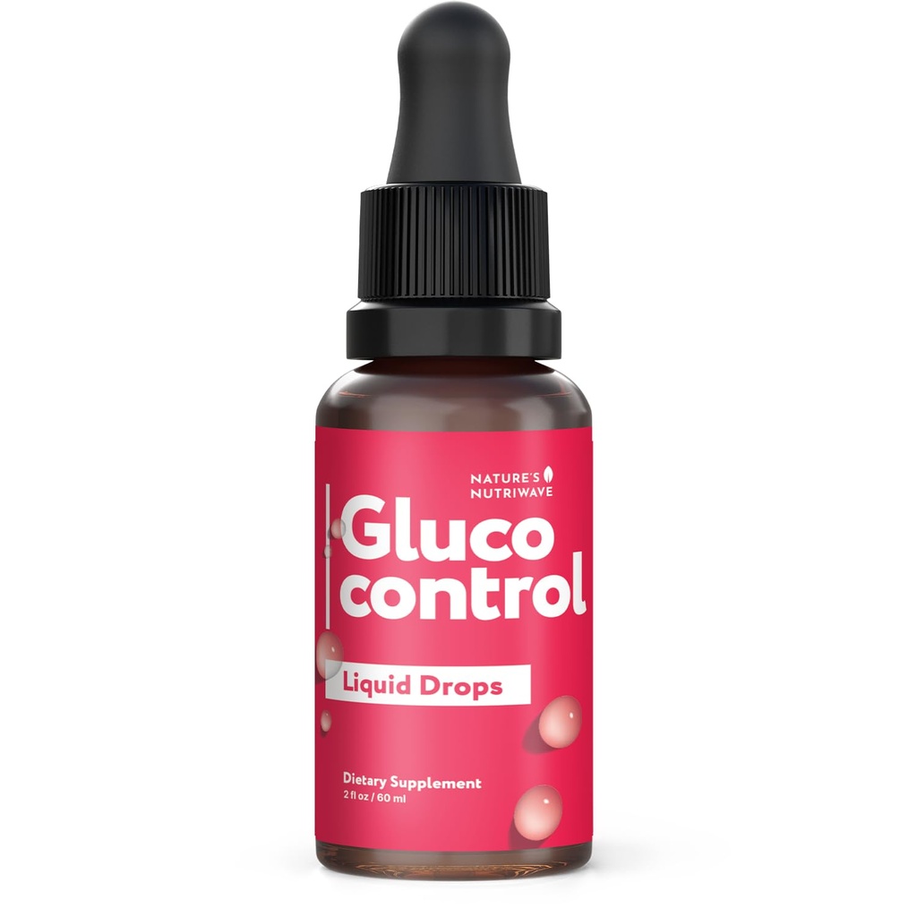 GlucoControl–Daily Liquid Botanical Supplement with Chromium, Maca Root Extract, Grape Seed & Plant Extracts – Clean, Stimulant-Free Formula – Non-GMO, Made in USA - 2 fl oz (60 mL), 1 Month Supply