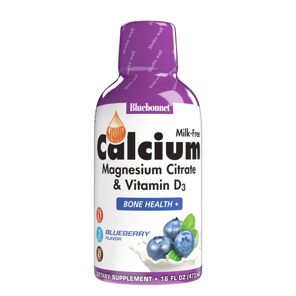 蓝本网 营养 液态钙 Citrate Magnesium Citrate, Vitamin D3, Bone Health, Gluten Free, Soy Free, 奶, kosher, 32 services, Blueberry Flavor, 16 Fl Oz (Pack of 1) (中文(简体) ).