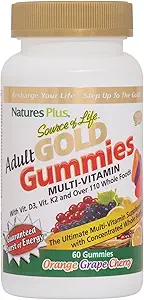 NaturesPlus 生命来源 金成人多维塔明 古米 - 60全食古米 - 完整的每日维生素补充 - 自由激进防御,能源支持 - 格鲁滕-无格鲁滕 - 30 总服务