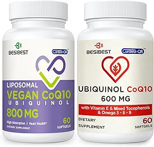 COQ10 600mg 1PCS 装有800mg Liposomal CoQ10 Ubiquinol 补编 1PCS