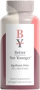 Better Not younger Informational Other Hair, Skin & Nails Supplement - 配有维生素A & Biotin的无糖乳胶促进头发生长 - 残忍无毒女性头发生长治疗 - 60ct,草莓火焰