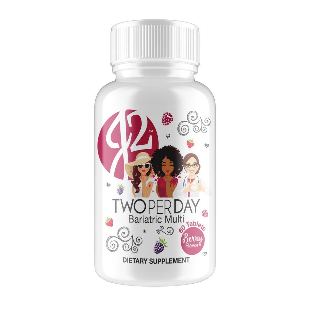 Bariatric Eating J2 Two per Day Multivitamin Chewable Berry Tablets (30-Day Supply)