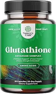 皮肤亮光胶合金加牛奶硝酸1000mg - Glutathione Skin Whitening Capsules 配α Lipoic酸 肝脏护理,能量支持和免疫帮助 - 男女-30个计数
