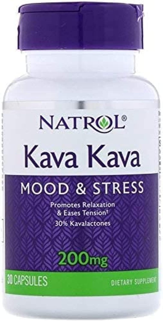 纳特罗尔·卡瓦·卡瓦·卡普苏莱(Natrol Kava Kava Capsule),200毫克-每包30毫克-每箱3包.