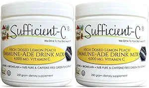 足够的-C 高剂量非GMO 维生素C - 柠檬桃 Immune-Ade 饮料 Mix 250 grams - 健康水分 从未有过 (2 Pack)