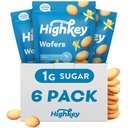 HighKey Gluten Free Vanilla Wafer Cookies - 6Pack Low Carb Keto Snack Sugar Free Dessert Diabetic Snacks Healthy Diet Friendly Food Sweet for Adults Almond Flour Cookie Zero Sugar Added Treat
