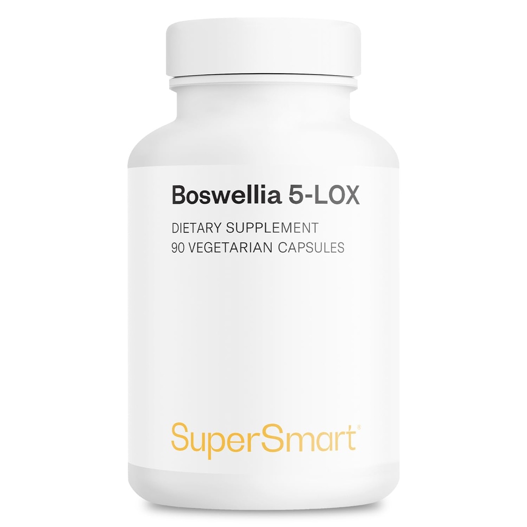 Supersmart - 5-Loxin 200mg/日 (Pattented) - AKBA 补充 - 5-Loxin Boswellia Serrata 提取 QQ N-GMO & Gluten Free - 90 蔬菜 Capsules