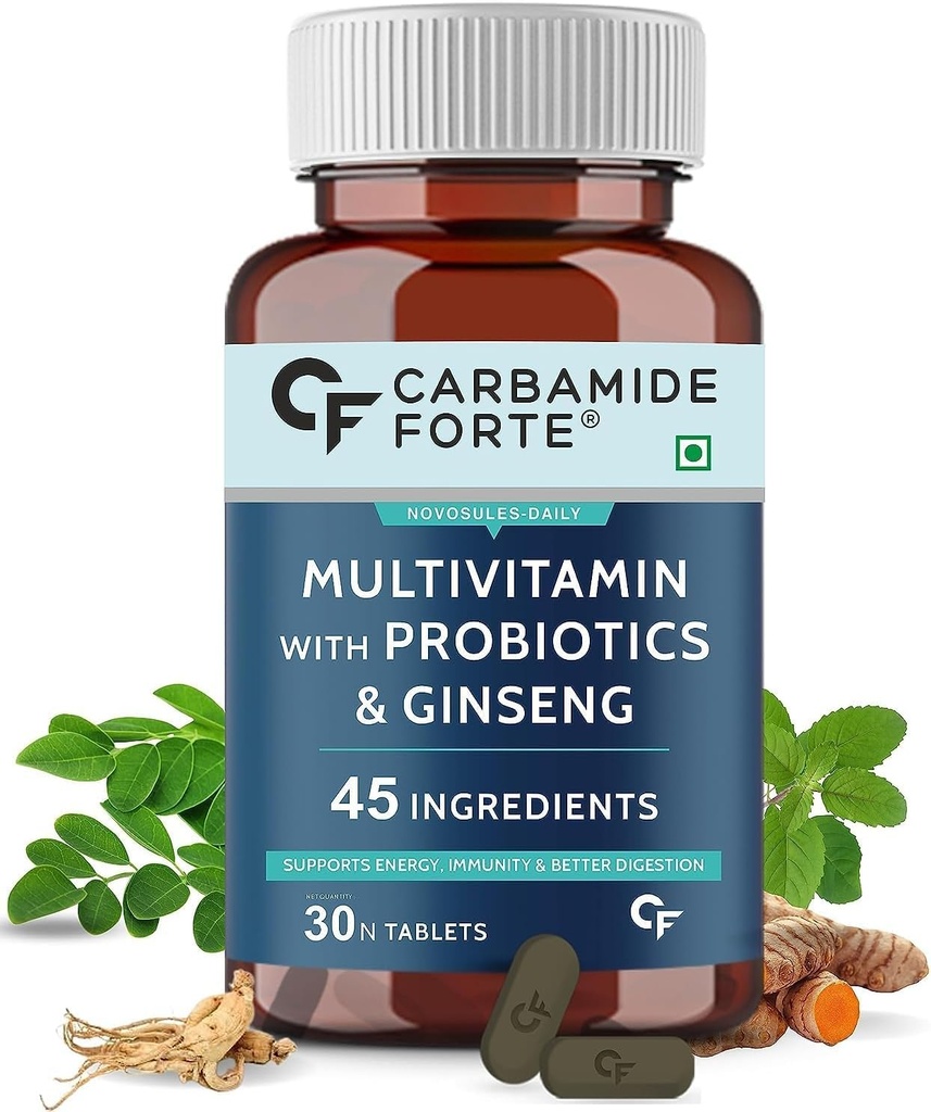 Generic Multivitamin Tablets for Men and Women with Probiotics Supplement - 30 Veg Tablets