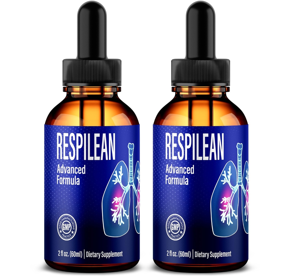 (2 Pack) Respilean Drops, Breathe Comfortably With Respilean, All Natural Formula For Circulation and Overall Health, Premium Liquid Dropper To Maintain Well-Being, Official Respi Lean (60 Servings)