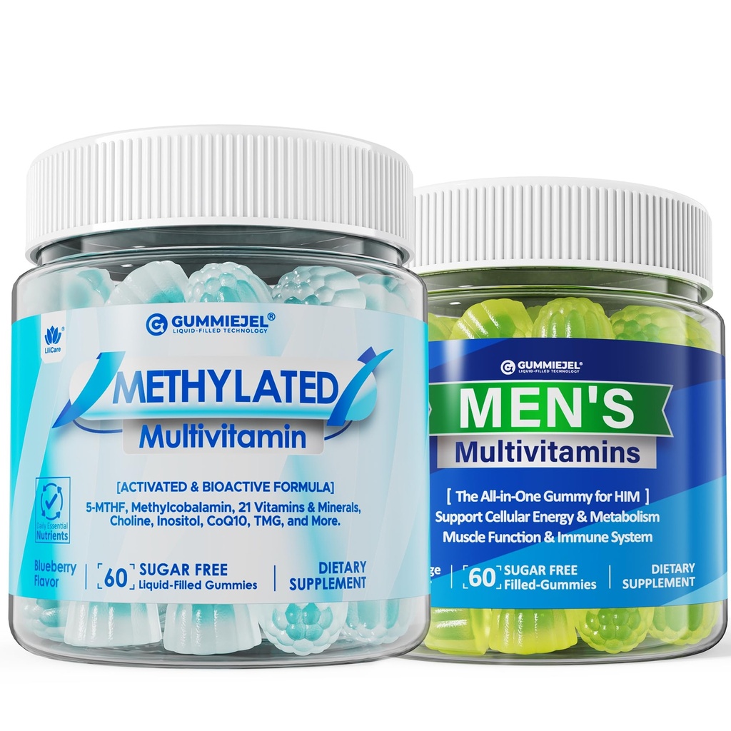 Methylated Multivitamn Gummies 1 Pack + Mens Multivitamin Gummies 1 Pack