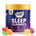 HOOLOO Sleep Gummies with 10mg Melatonin, Calm Mood, Sleep Support for Adults, Nighttime Sleep Aid, Non-GMO, Vegetarian, Great Tasting Mixed Berry Flavor