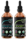 Zenmen Organic Black Walnut Wormwood Tincture – Rapid Gut Cleanse & Digestive Health, Vegan, Manufactured in The USA