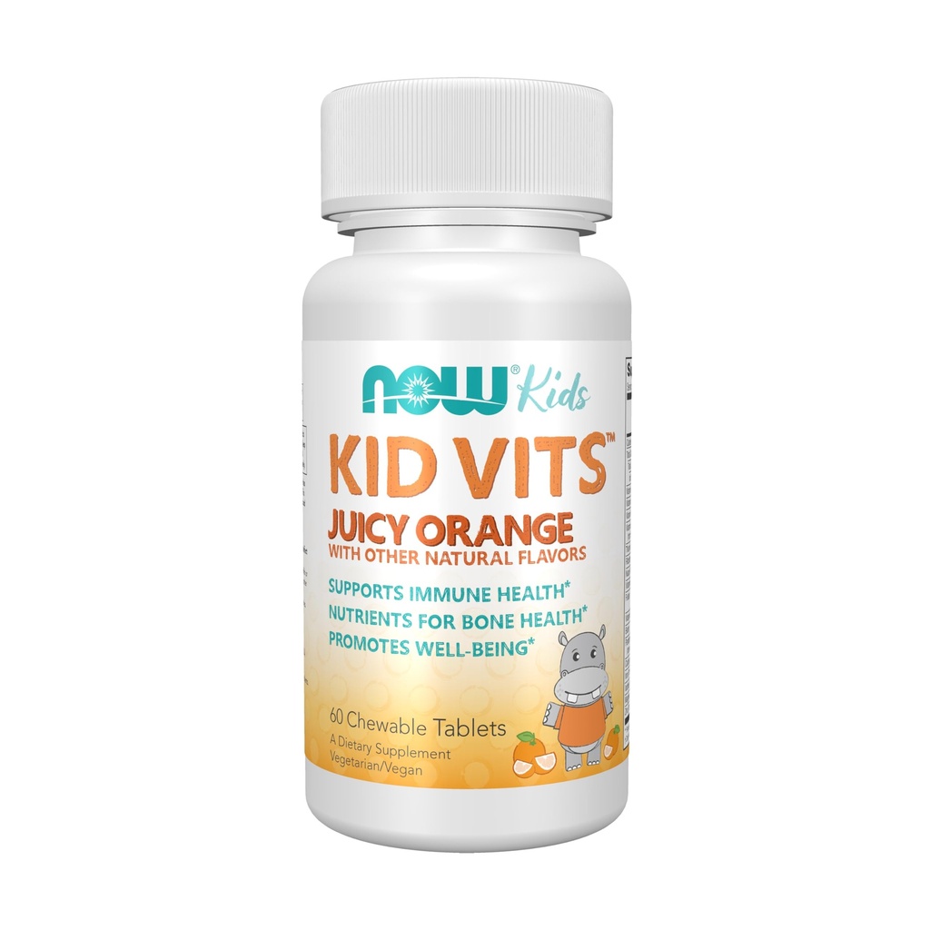 Now Kids Supplements, Kid Vits Multivitamin, Juicy Orange, 60 Chewable Tablets
