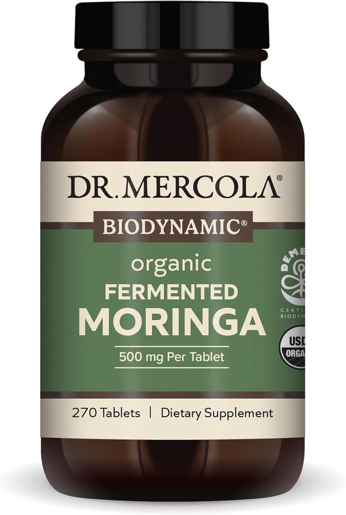 Mercola博士 - 生物动力学有机发酵莫林加饮食补充,270种服务(270片)