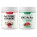 Snap Supplements Nitric Oxide Beet Root Cherry Lime Powder + BCAA Pomegranate Watermelon Powder Bundle, 30 Servings Each