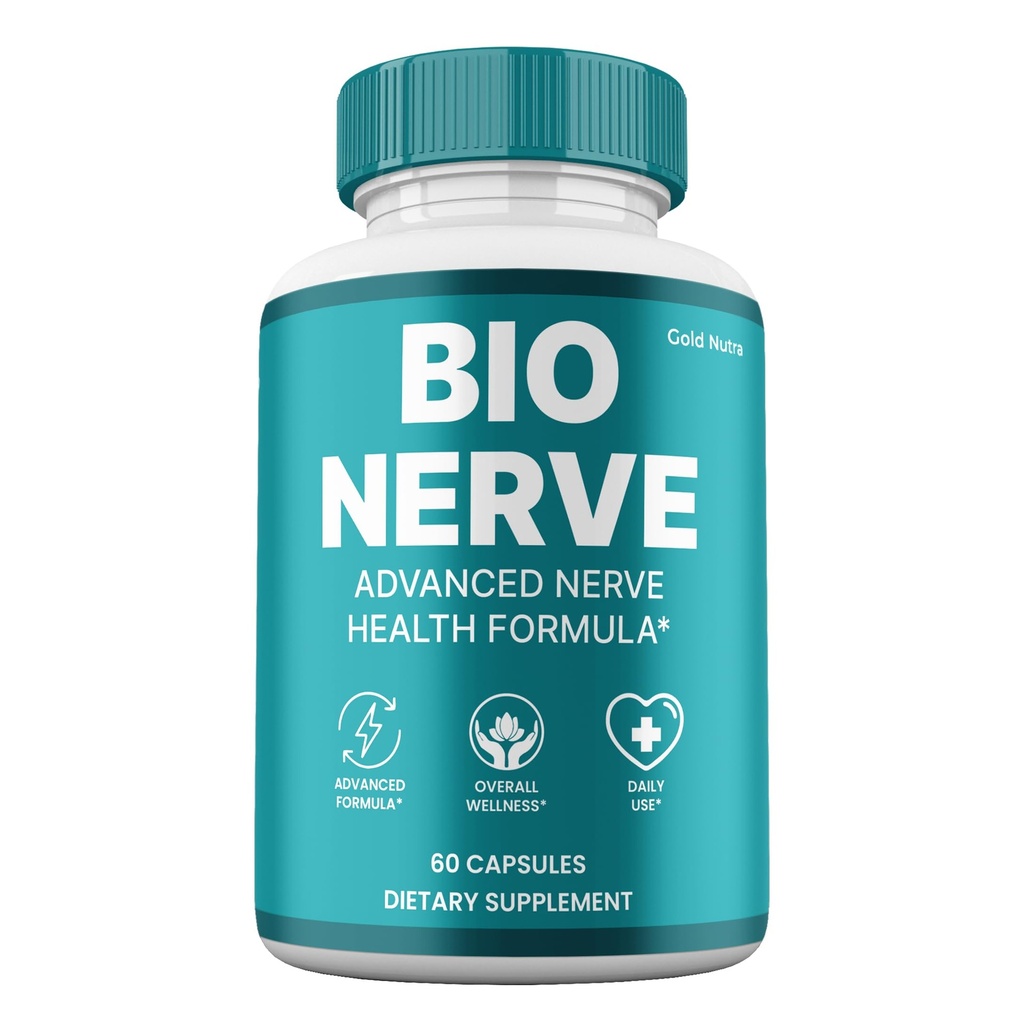 Bio Nerve Supplement Pills, BioNerve All Natural Nerve and Cognitive Supplement Pills, 1 Month Supply (1 Pack)