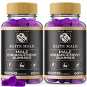 (2 Pack) Elite Male Gummies for Men - Male Support Gummies Official Formula Elite Male Gummies for Men Multivitamin Advanced Formula Supplement Energy Metabolism (120 Gummies)