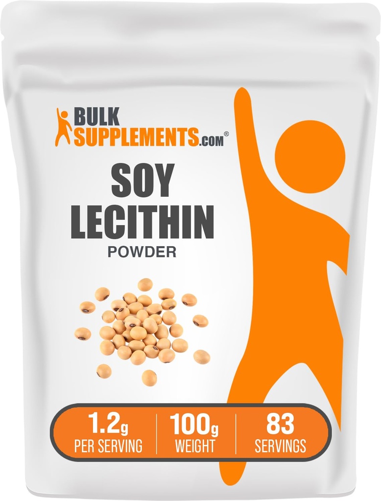 Bulk Assupports.com 索伊·莱西辛粉 - 莱西辛补充剂 营养补充剂 食物级 - 免费,每服1.2g,100g(3.5 oz)(一包)