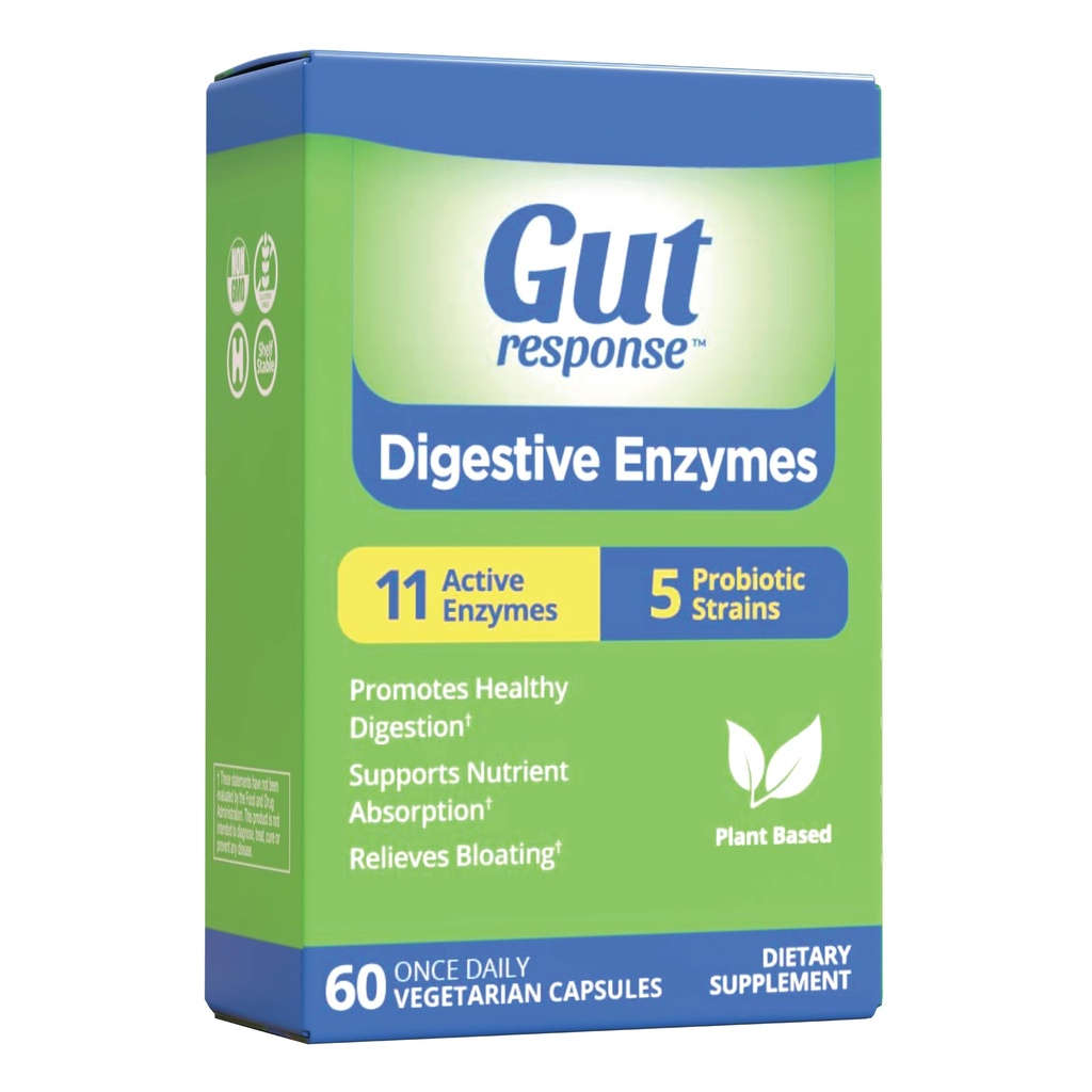 消化酶 消化支持 消化酶 Bloating 5 Probiotic Strains 11 活性酶 60 Capsules