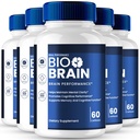 Bio Brain Capsules, Official Bio Brain Supplement for Brain Health & Memory Support - Maximum Strength, Advanced Nootropic Pills, All Natural BioBrain Support Reviews (5 Pack)