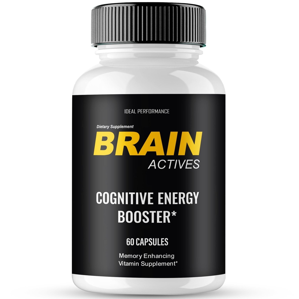 Brain Actives Capsules, Brain Actives Supplement Support Pills for Nerve and Brain Health - Maximum Strength Nootropics Official BrainActives All Natural Support Reviews (60 Capsules)