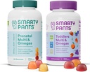 SmartyPants 产前和托德勒 多维他明胶囊:Omega 3鱼油(EPA/DHA)、生物锡、甲基福尔特、维生素D3、C、维生素B12、B6、A、K和锌用于免疫支持(30天供应)