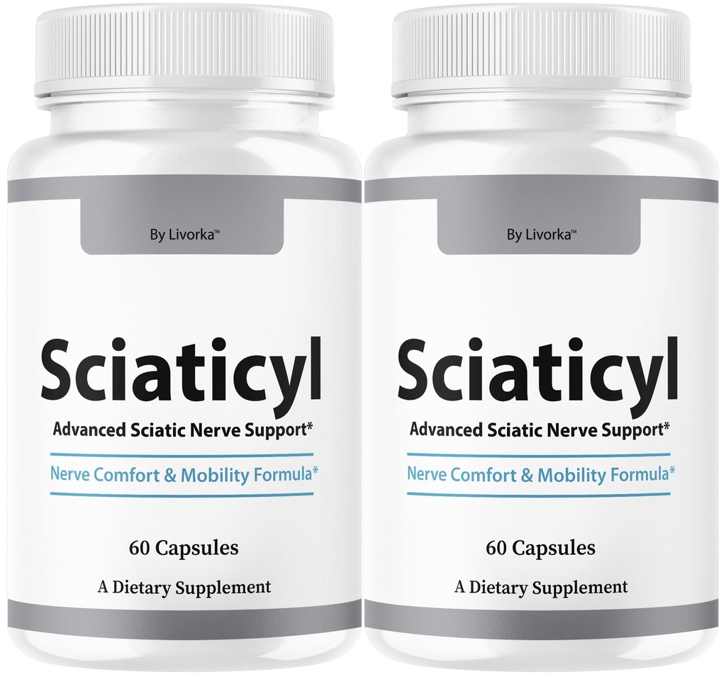 (2 Pack) Sciaticyl Capsules - Official Sciaticyl Premium Daily Support Supplement Pills, Scia Ticyl Health Support Natural Advanced Mobility for Overall Health & Wellness, 120 Capsules for 2 Months