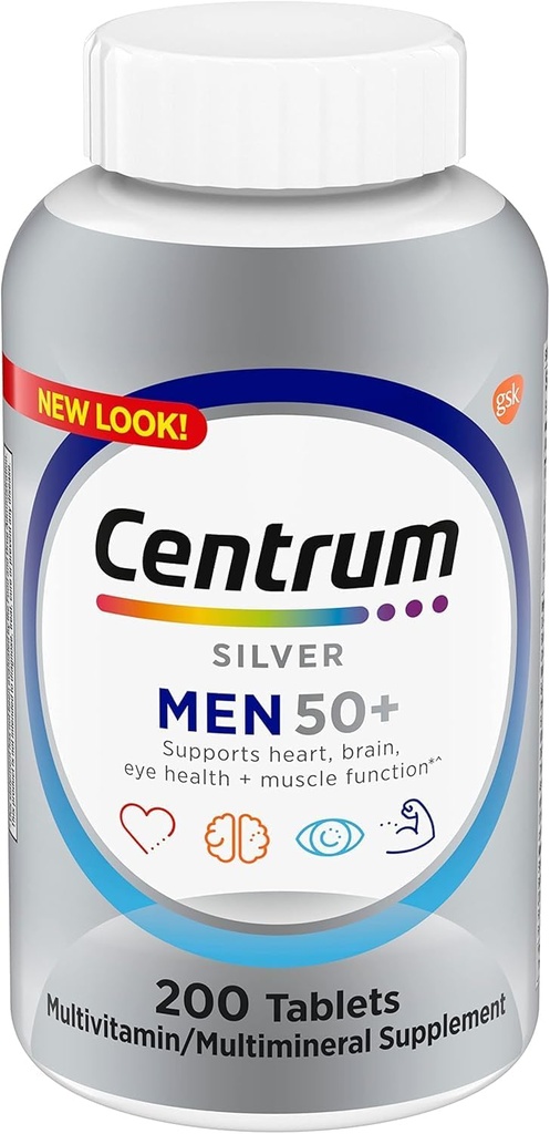 Centrum Silver Men (200 Counter) 多维塔明 / 多矿补充片,维生素D3