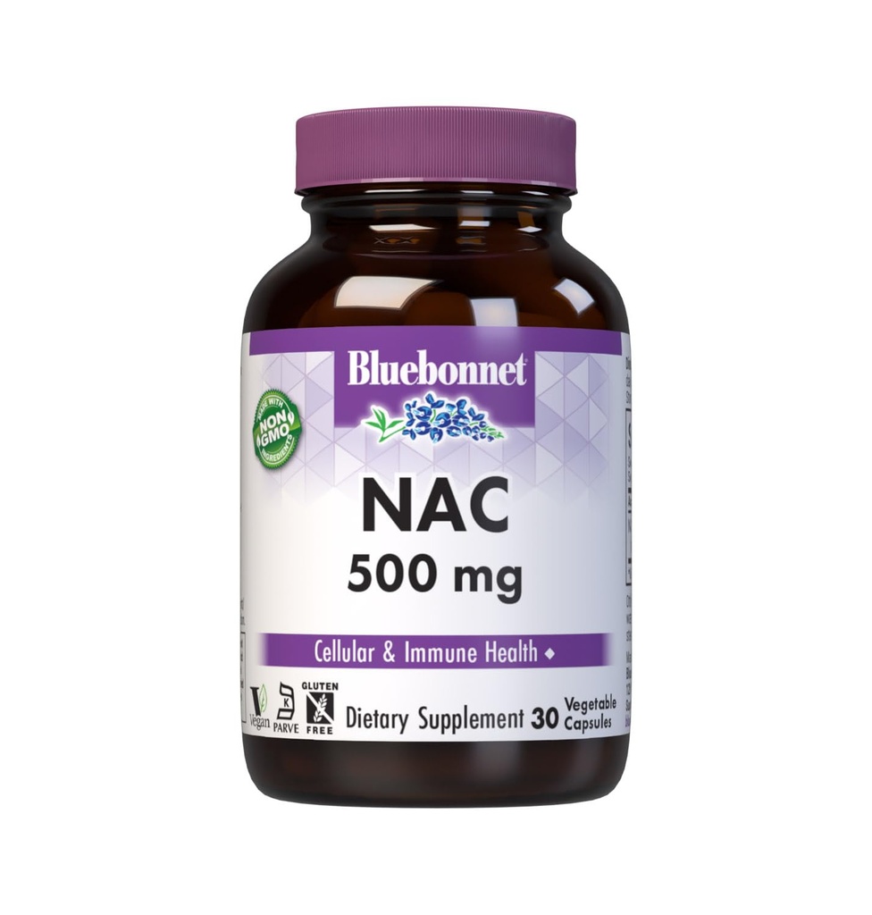 蓝本网 NAC 500 mg 维生素卡普尔, 30 计数