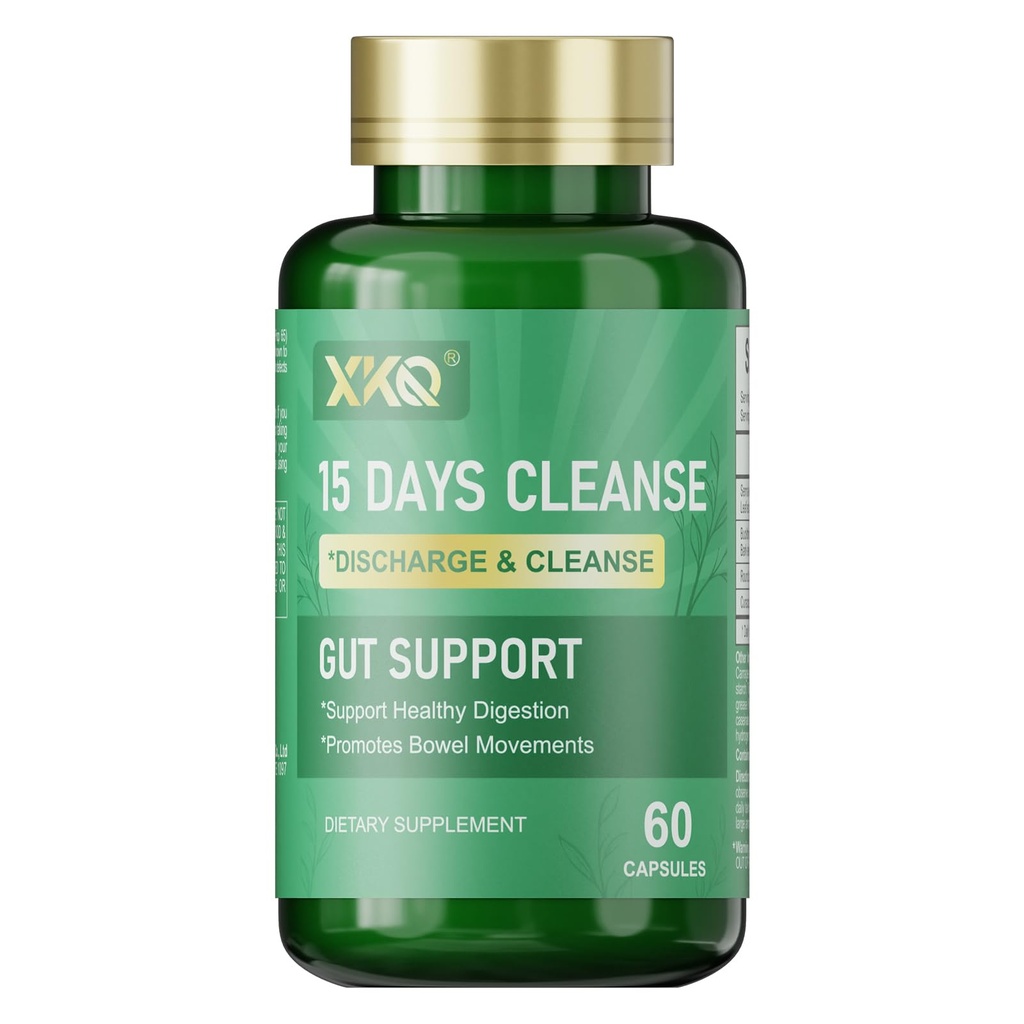 XKQ Gut Support Digestive Health and Gut Health – Bloating Constipation Relief – Regularity Bowel Movement Support – Daily Digestive Capsules Women Men