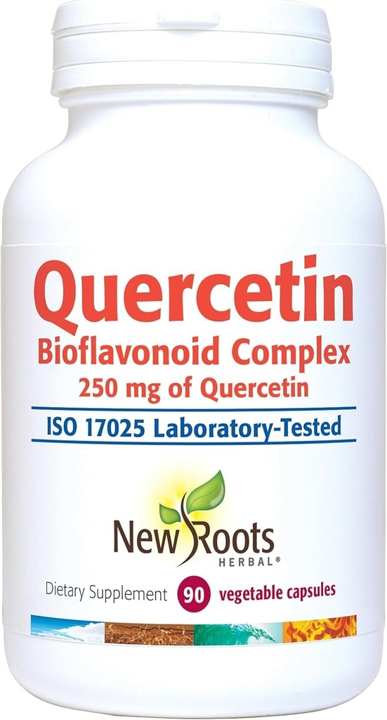 新ROOTS HERBAL QERCETIN 与布罗梅兰卡普勒斯 QQ 4-in-1 配方 QuERCETIN,布罗梅兰,Bioflavonoids 和 Rutin QQ 心脏健康和免疫支持补编(90 Veggie CAPSules),非GMO