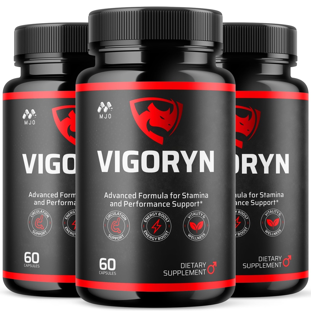 (3 Pack) Vigoryn Capsules, Official Vigoryn Pills for Men with All Natural Ingredients, Advanced Formula Men's Health and Wellness Pill, Maximum Strength Multivitamin Formula Supplement (180 Capsules)