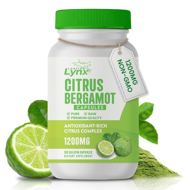 Citrus Bergamot 1200 mg – Heart & Cholesterol Support Supplement | 120 Capsules (60-Day Supply) | Antioxidant-Rich Extract for Circulatory & Metabolic Wellness | Non-GMO