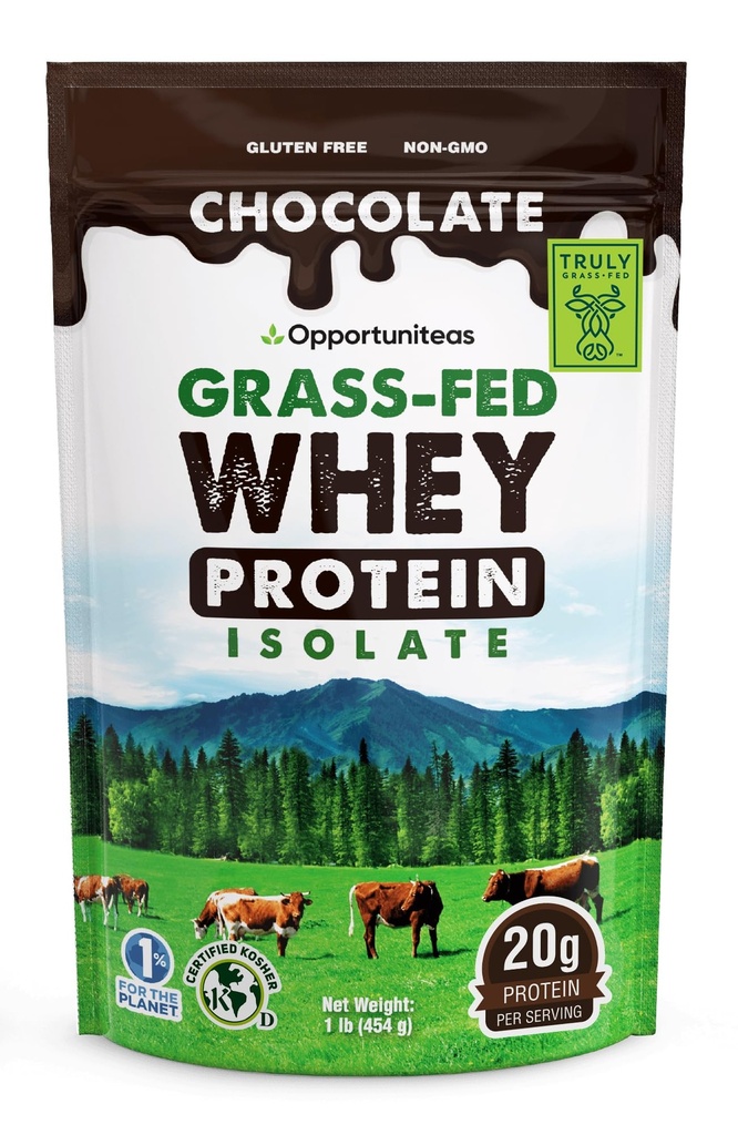 (原始内容存档于2018-03-29) (英语). Opportuniteas Grass Fed 巧克力 Whey 蛋白质孤立粉 - 20g 蛋白质粉 - 无人工甜品,Hormone-Free Happy Cows, Non GMO - 1lb