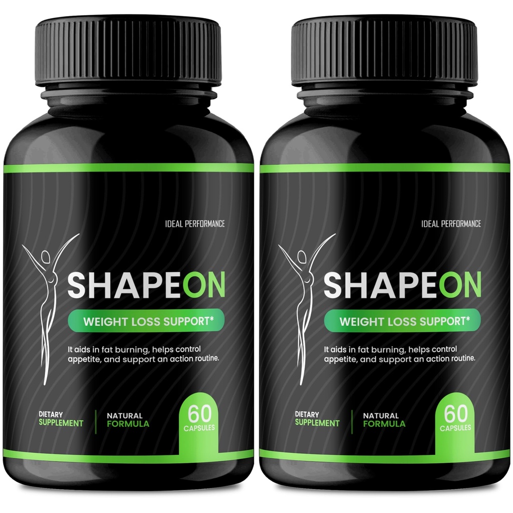 ShapeOn Capsules, Official ShapeOn Supplement Pills with All Natural Ingredients - Maximum Strength, Advanced Formula Overall Health & Wellness, Premium Shape-On Support Reviews (2 Pack)