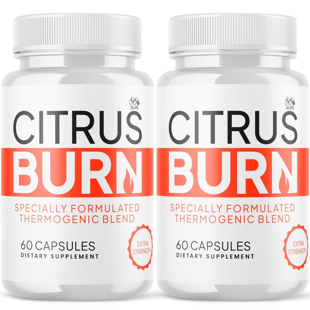 (2 Pack) Citrus Burn Capsules, Official CitrusBurn Pills with All Natural Ingredients, Advanced Citrus Burn for Optimal Health & Wellness Support with Premium Vitamins for Women & Men (120 Capsules)