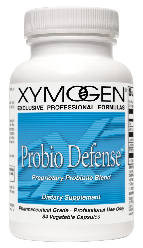 XYMOGEN Probio Defense - 消化卫生的生物素 - 每日与乳腺杆菌(Rhamnosus) Probiotic - 消化营养补充剂 - 乳房免费 Priotics (84 Capsules)
