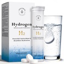 Hydrogen Water Tablets with Magnesium, 8 PPM H2 Molecular Hydrogen Tablets for Drinking Water, Energy & Recovery Support, 60 Unflavored H2 Tabs Hydrogen Tablet, Sugar-Free 2 Month Supply