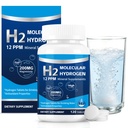 120 Pack Hydrogen Tablets for Drinking Water, 12 PPM H2 Molecular Hydrogen Water Tablets, Fast Dissolving, Zero Sugar, Antioxidant Support & Energy Recovery