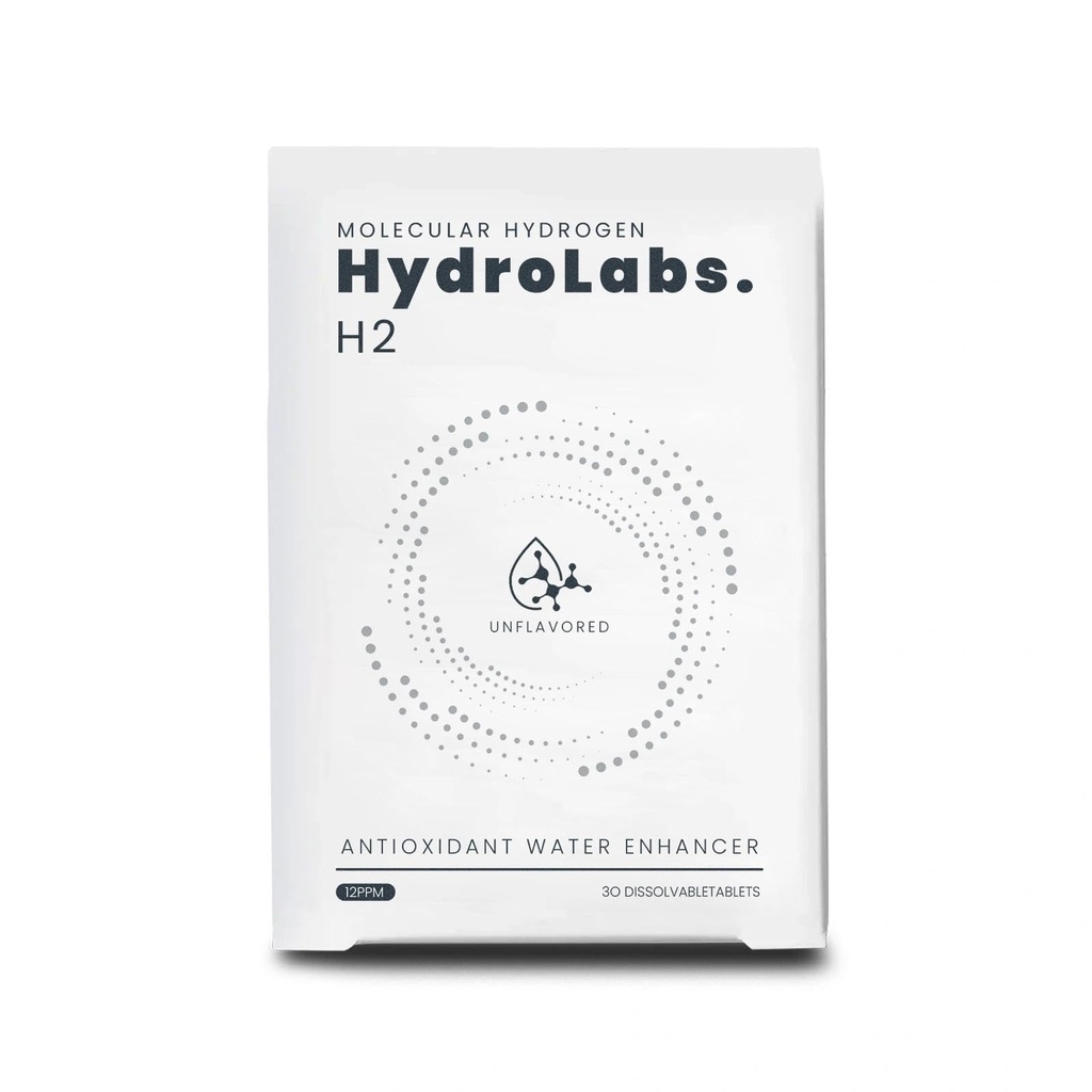 HydroLabs Hydrogen Water Tablets with Magnesium - 12 PPM Hydrogen Tablets - Antioxidant, Cellular Health, 30 Counts (1pc)