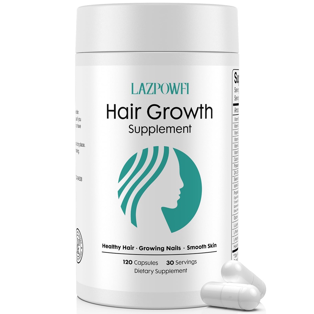 Hair Growth Products, Biotin 10000mcg, 30-in-1 with Vitamin A, B3, C, D, E, Calcium, Hair Growth Supplement, Supports Hair & Nails Natural Growth Vitamins, for Women & Men - 30 Servings
