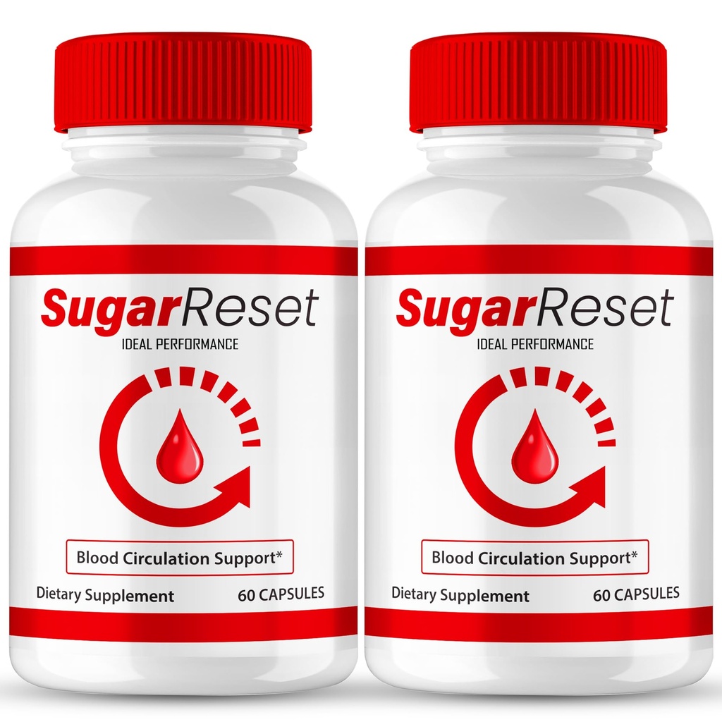 Sugar Reset Capsules, Official Sugar Reset Advanced Blood Formula Supplement Pills - Extra Strength, All Natural Healthy Circulation & Stable Levels, Advanced Sugar Reset Health Reviews (2 Pack)