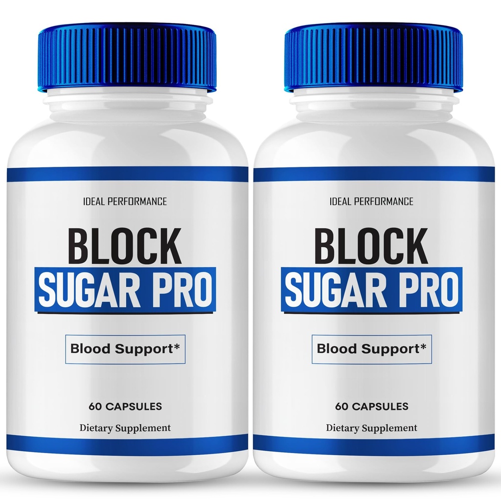 Block Sugar Pro Capsules, Official BlockSugar Pro Advanced Blood Formula Supplement Pills - Maximum Strength, All Natural Healthy Circulation & Stable Levels, BlockSugarPro Reviews (2 Pack)