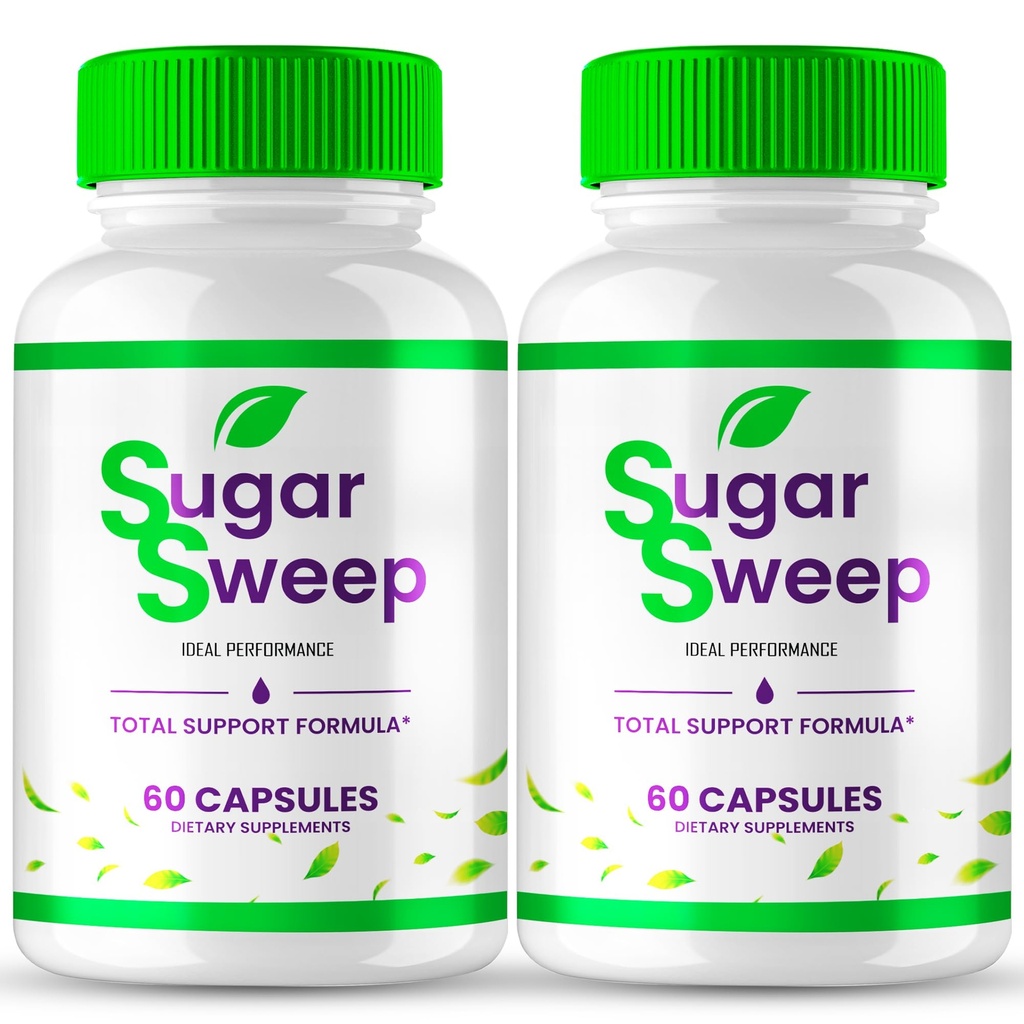 Sugar Sweep Advanced Blood Formula Capsules, Official Sugar Sweep Supplement Pills - Maximum Strength, All Natural Healthy Circulation & Stable Levels, Premium SugarSweep Reviews (2 Pack)